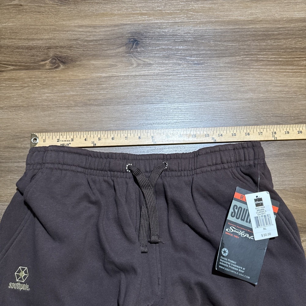 NWT Vintage Southpole Sweatpants Mens XL Brown Baggy Cargo Y2K Oversized Hip Hop - Picture 10 of 16